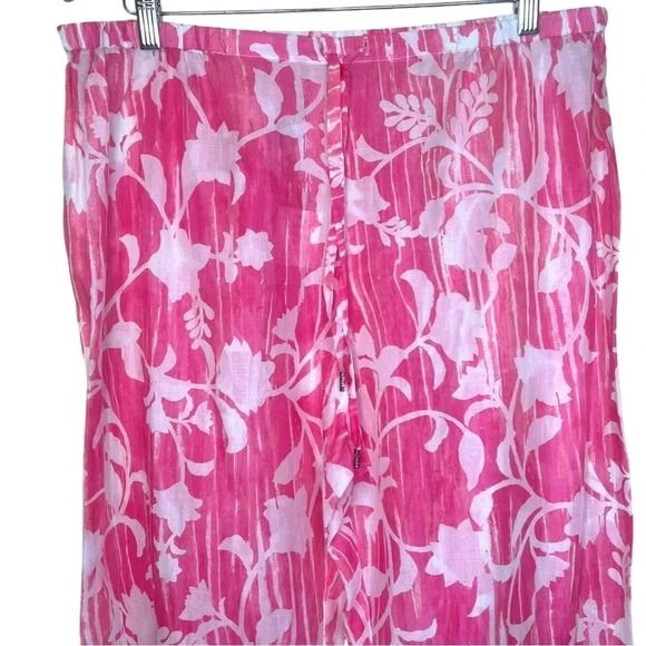 Pink and White NWT Oscar De La Renta Cover Up Lightweight Vacation Tropical Set - Picture 12 of 13